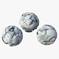 Crumpled Line Paper Ball HD