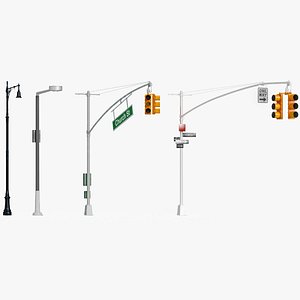 traffic light 3D model