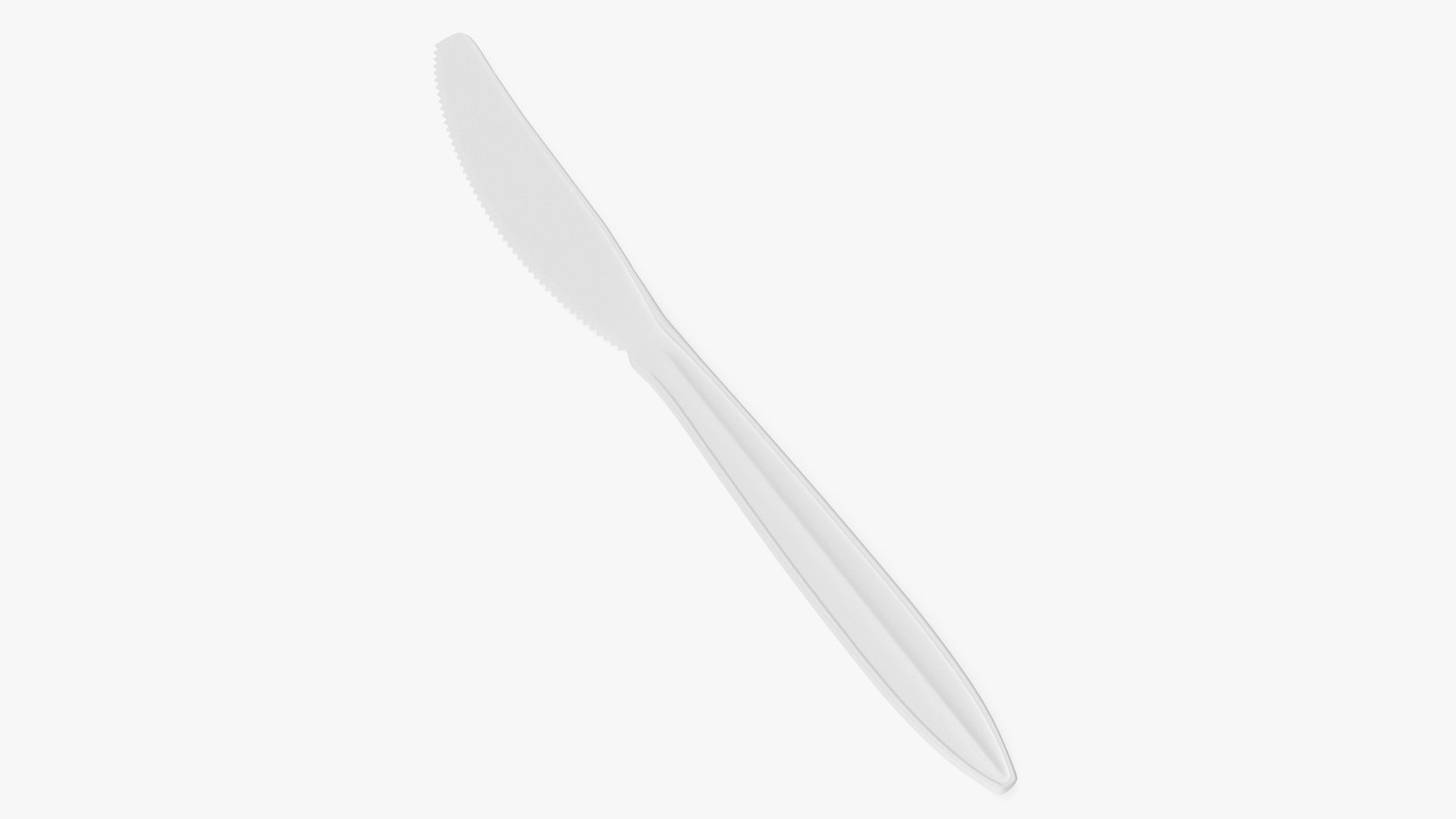 Realistic Plastic Knife 3D model preview