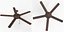 wooden ceiling fan 3D model