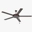 wooden ceiling fan 3D model