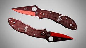 3D Knife 9 Ruby Red FT
