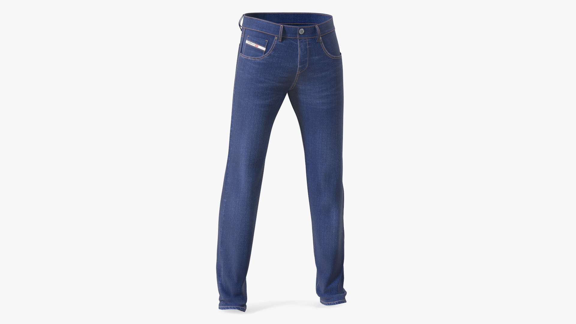 Dressed Diesel Mens Jeans Dark Blue 3D model preview