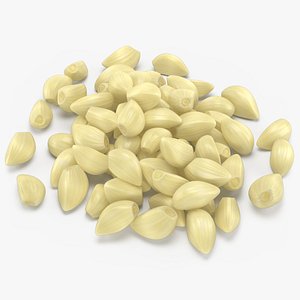 3D model Peeled Garlic Clove Pile v2