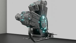 3D V Twin Engine model