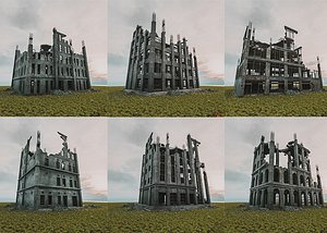 DESTROYED BUILDINGS ABANDONED PACK