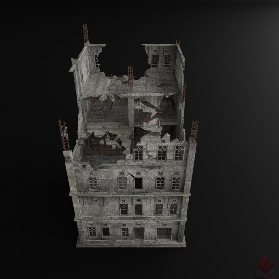 3D destroyed building architectural model https://p.turbosquid.com/ts-thumb/Zz/6EF2jJ/VTIMWShn/5/jpg/1594666585/1920x1080/fit_q87/3d69e751429f62f1077e2fd8ac1213282756f9c2/5.jpg