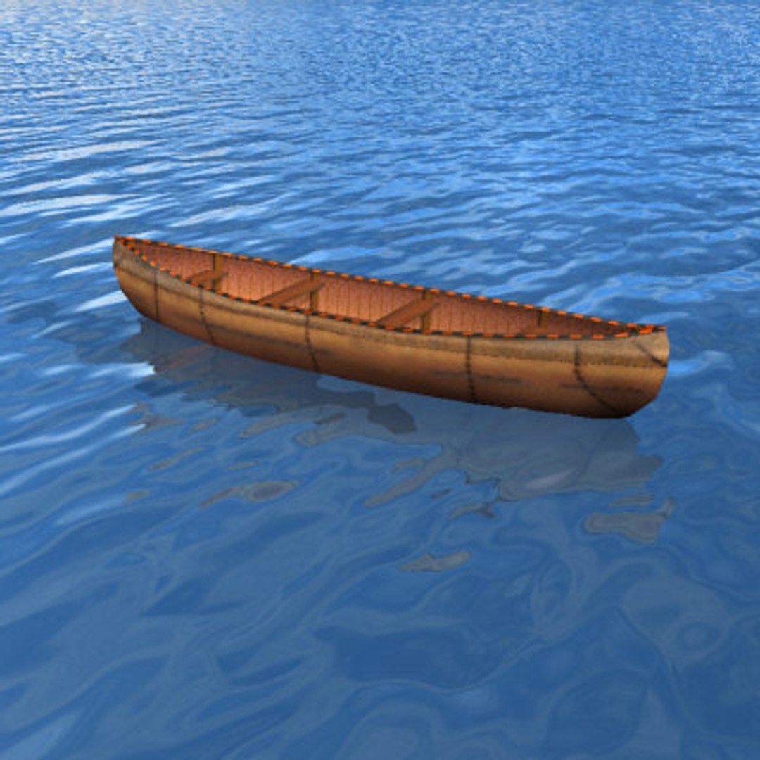 canoe boat 3d model