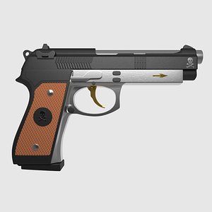 realistic gun 3D model