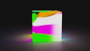 3D model Modern art cube