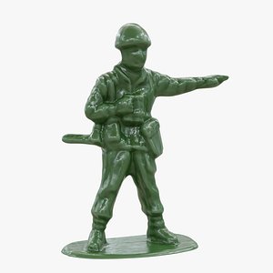 Green Plastic Army Man Soldier Toy 01