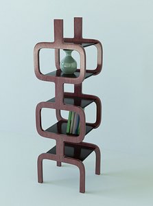 bookcase books 3d model