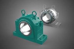 PILLOW BLOCK BEARING SPHERICAL ROLLER HOUSING SPLIT PLUMMER UNIT
