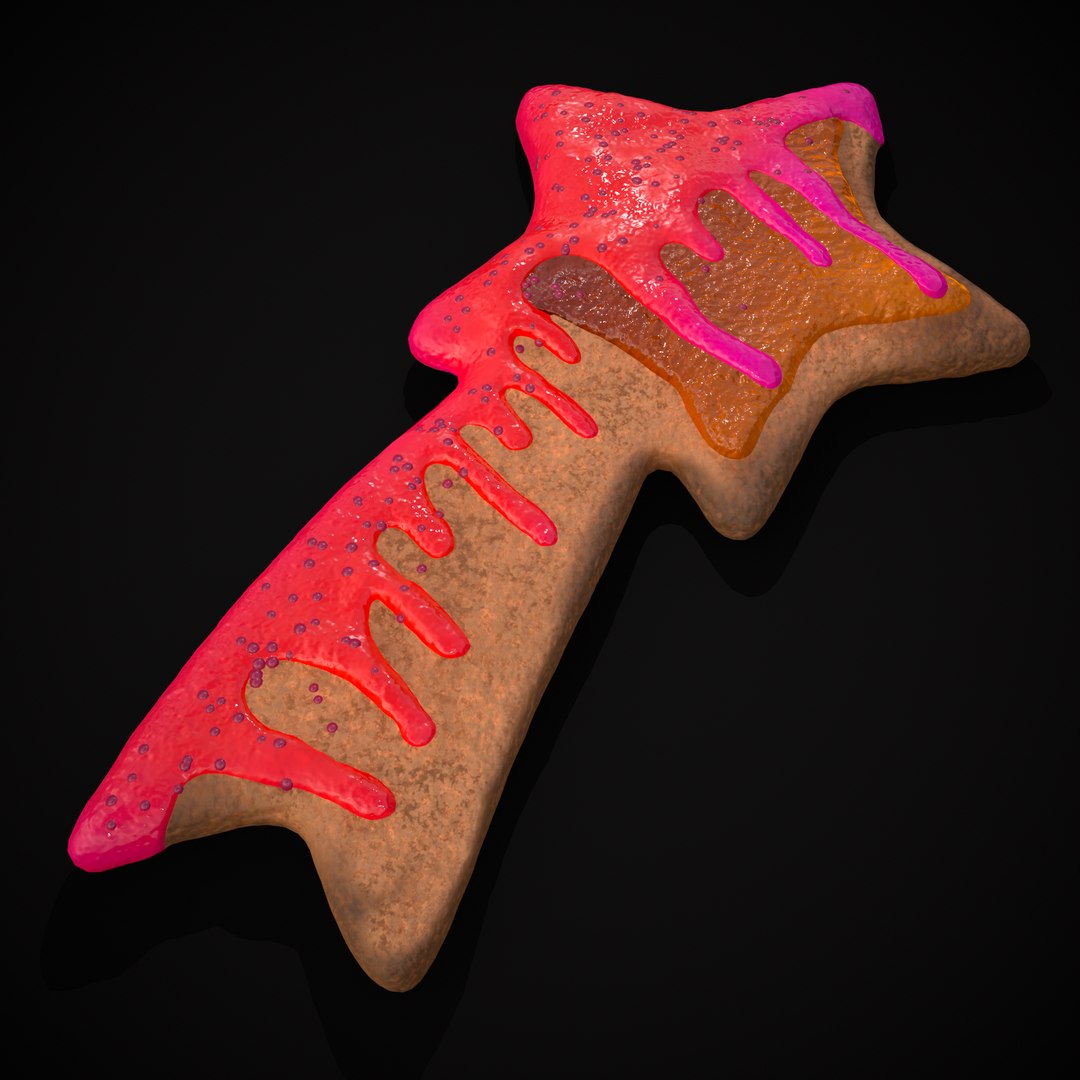 3D Shooting Star Icing Jelly Cookie Model - TurboSquid 2022094