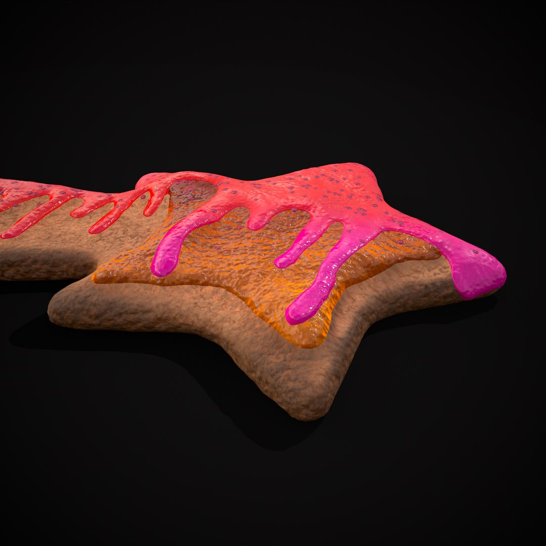3D Shooting Star Icing Jelly Cookie Model - TurboSquid 2022094