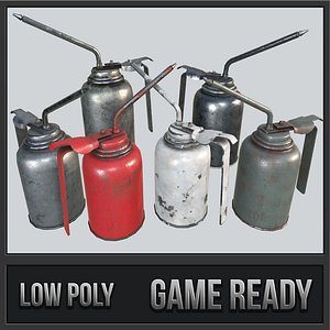 3D oil canisters pbr model