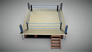 3D wwe arena ring
