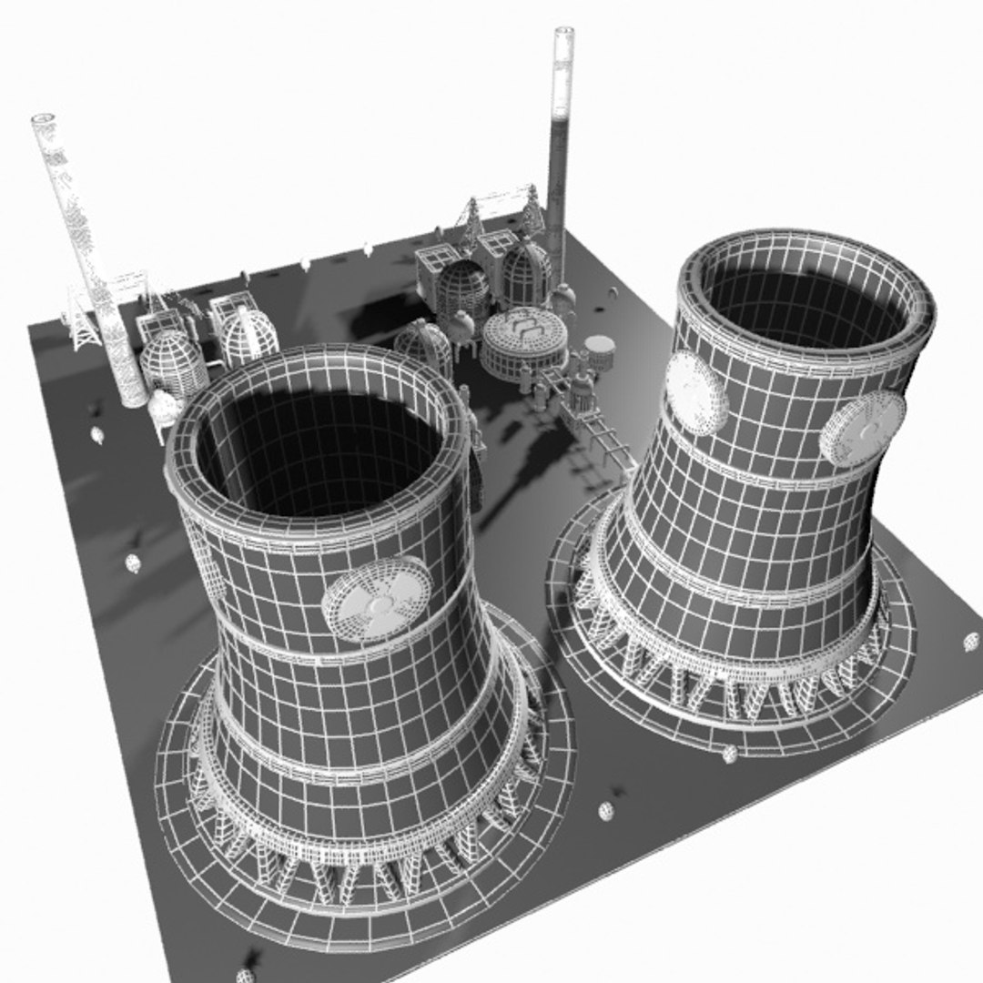 3d Cartoon Nuclear Power