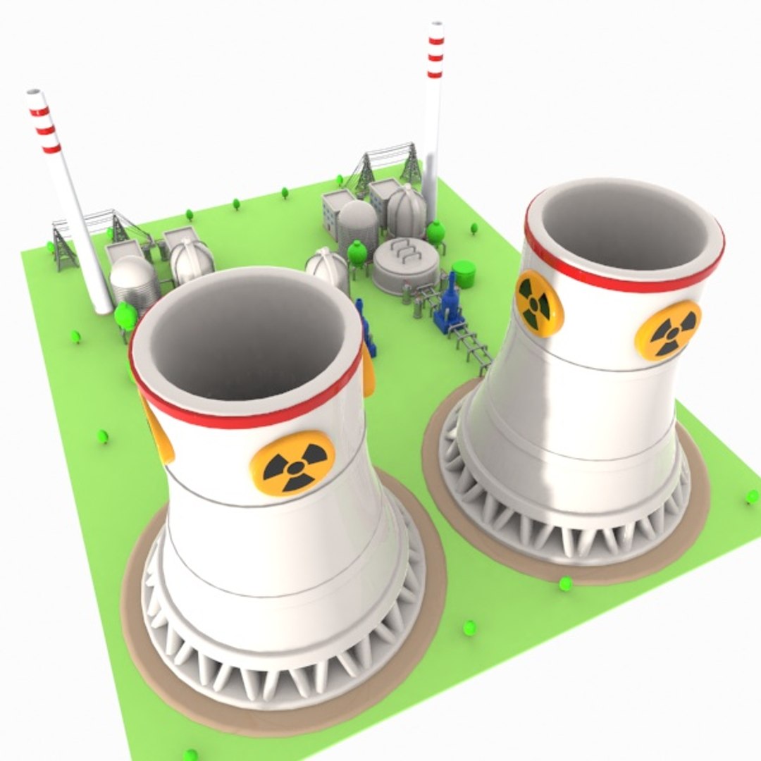 3d Cartoon Nuclear Power