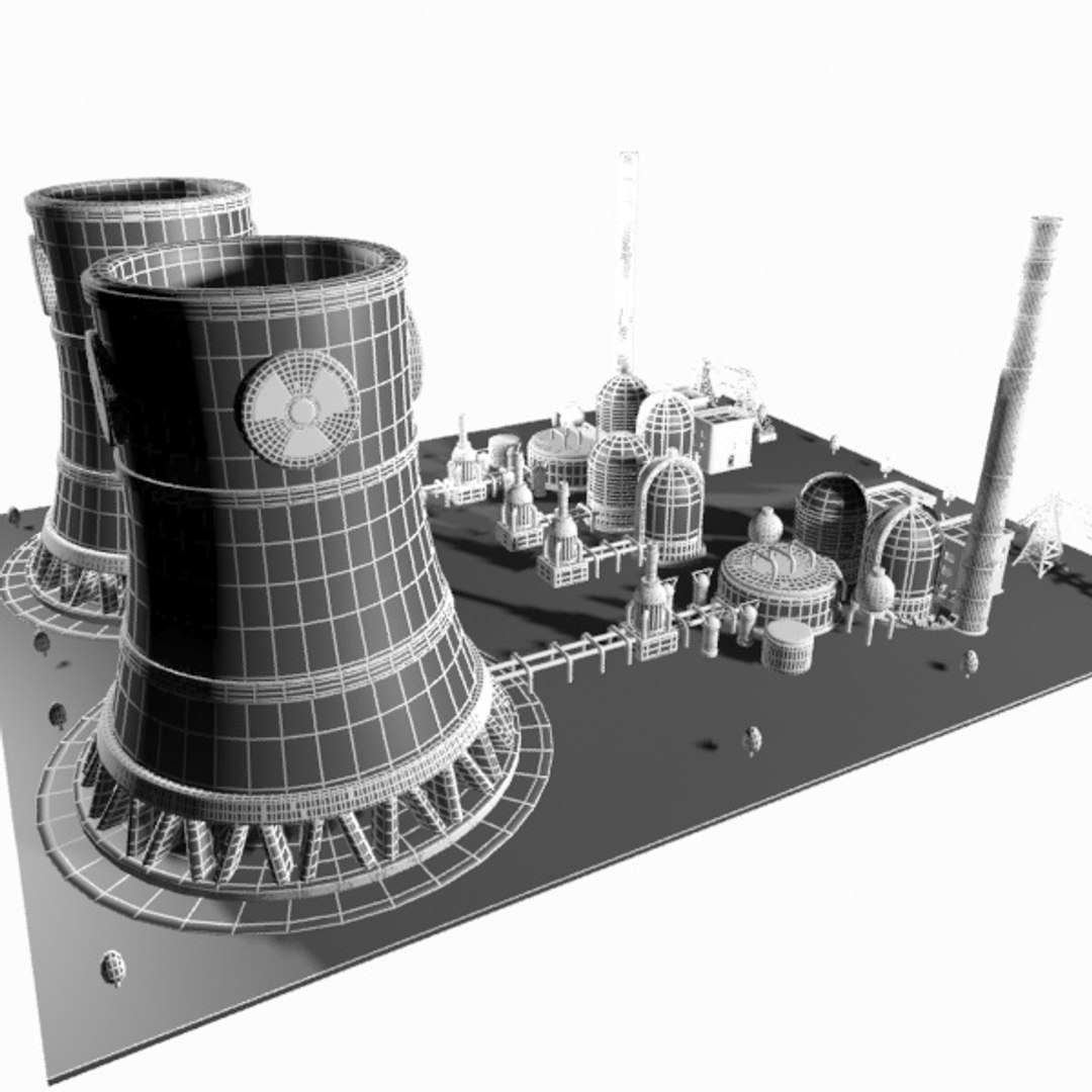 3d Cartoon Nuclear Power