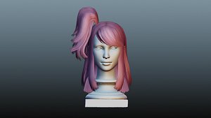 3D Female hair model