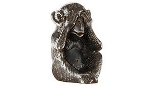 Monkey figurine gesture I see nothing