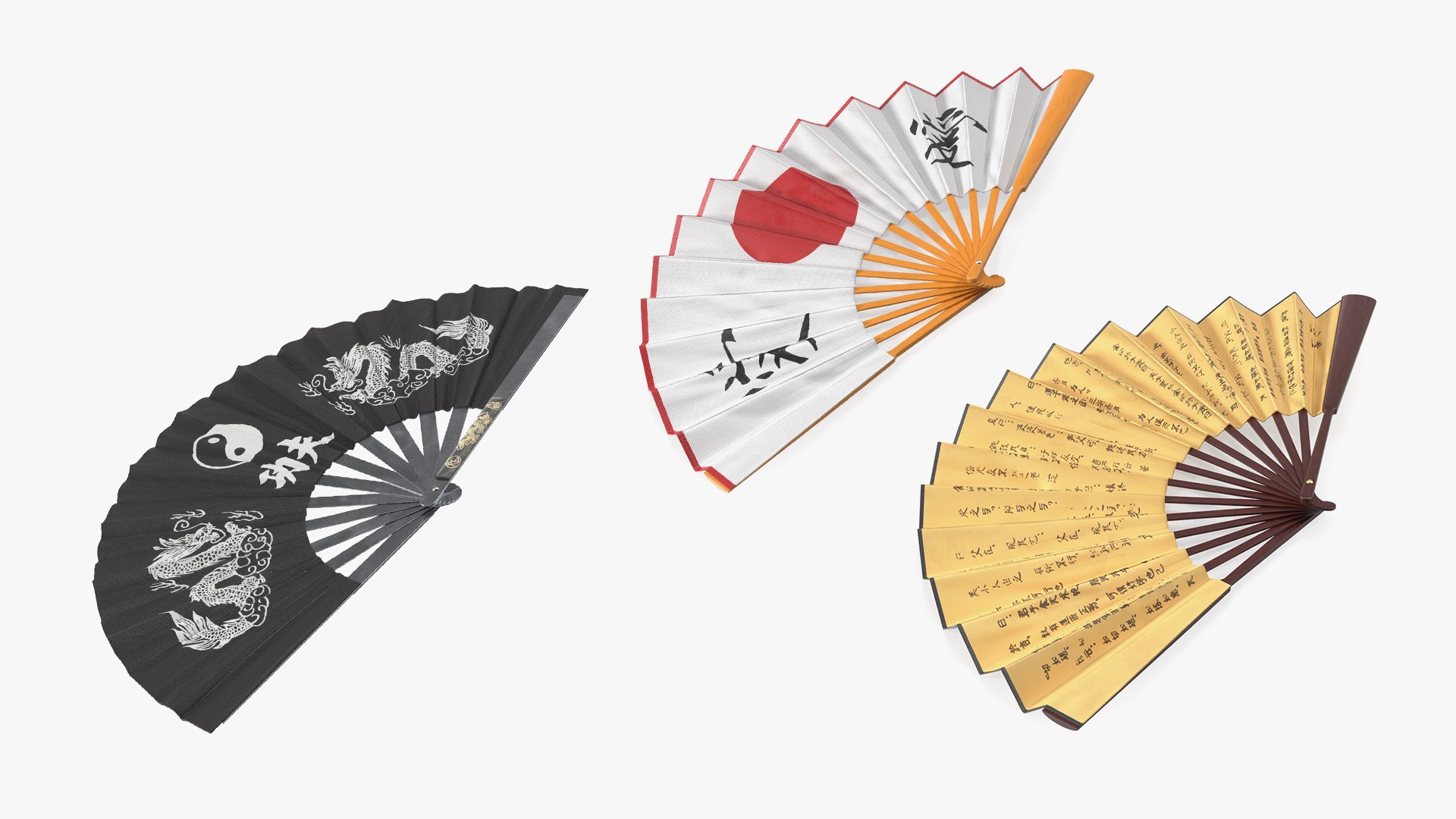 Traditional Personal Fans Collection 3D - TurboSquid 1839499