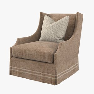 traditional wing chair 3D model
