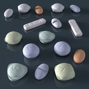 Pharmaceutical Xanax Tablets Mix model