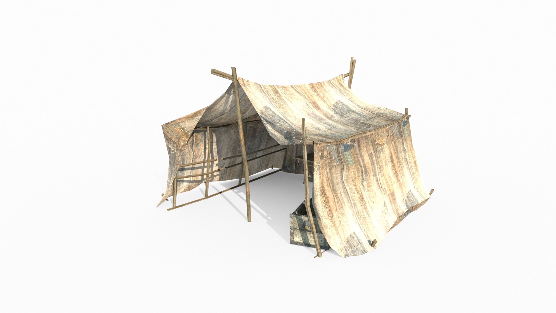 3D Old Outdoor Tents - TurboSquid 2178465