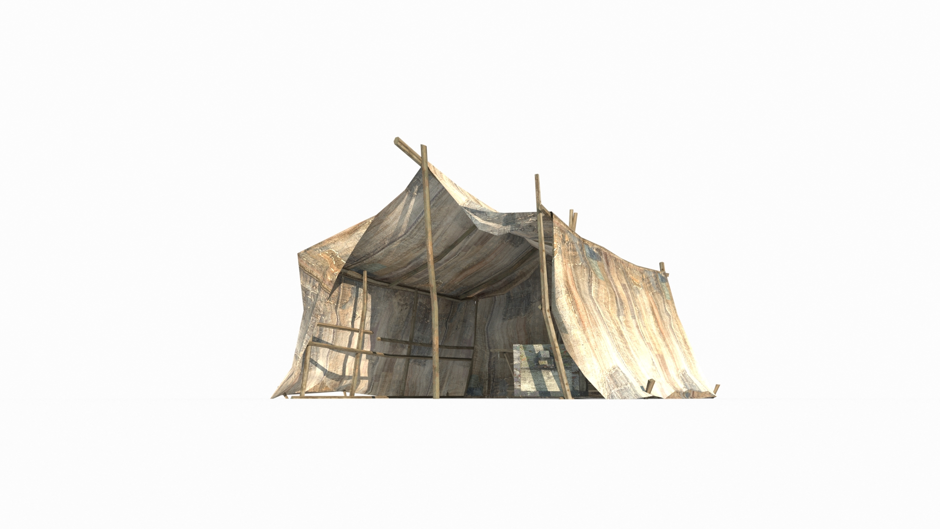 3D Old Outdoor Tents - TurboSquid 2178465