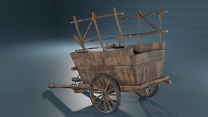 3D Medieval Farm Cart