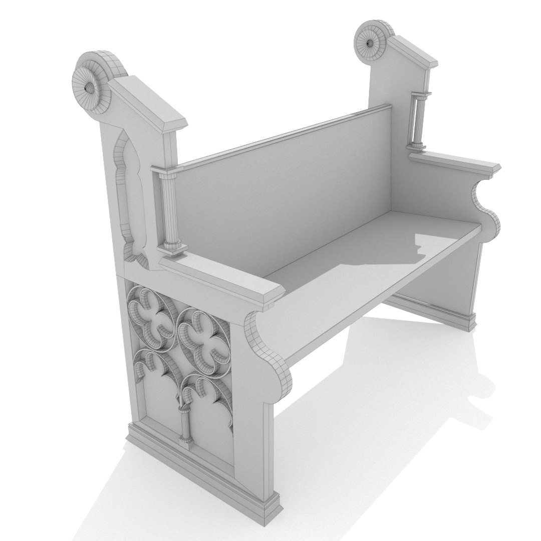 Gothic Church Bench Max