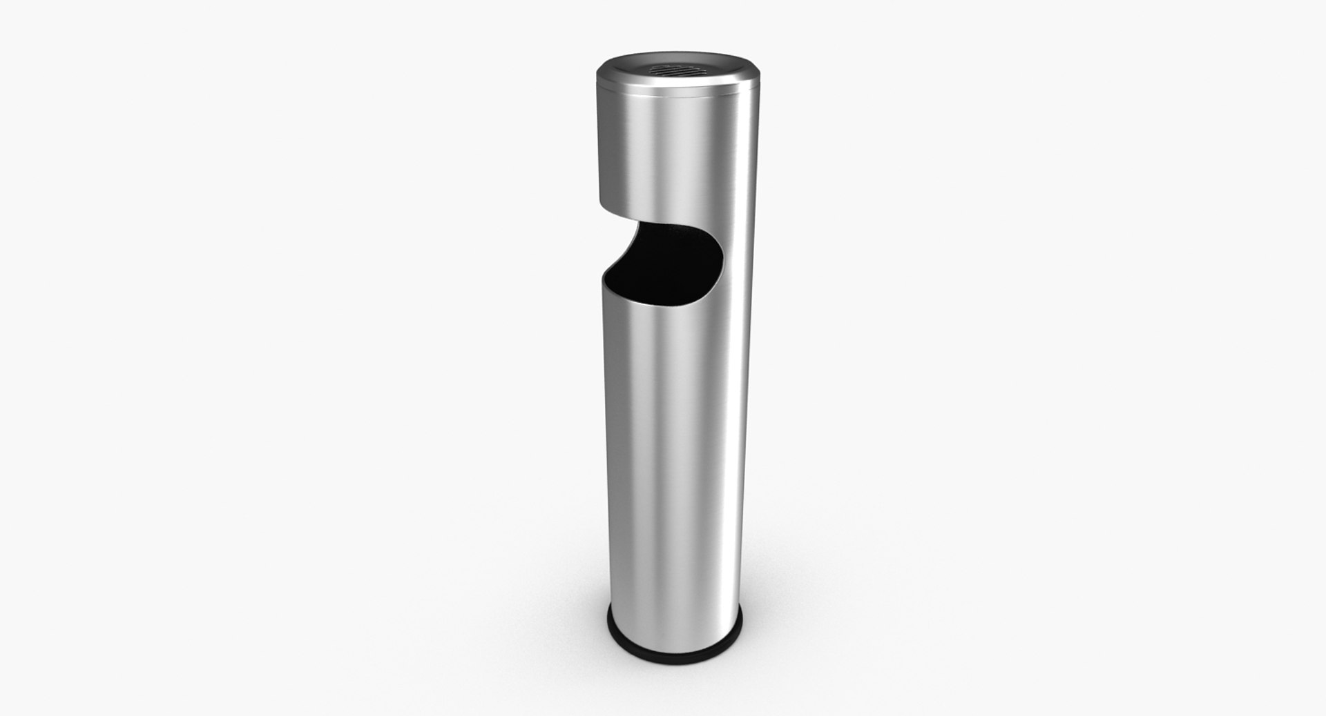 Outdoor Ashtray Stainless Steel 3D model preview