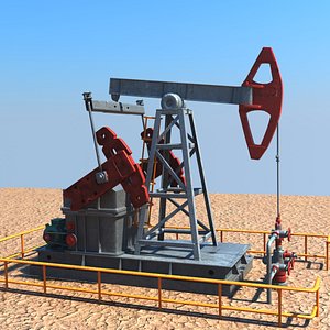 3d oil pump jack model