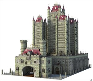 castle fantasy tower 3D model