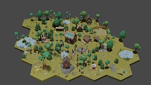 Tiles Slavic Set Low-poly
