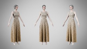 3D Dress 31 Grullo With Design