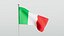 Italy - Italia Flag Animated with Texture