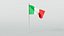 Italy - Italia Flag Animated with Texture