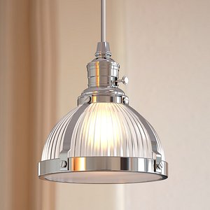 modern interior ribbed glass 3D model