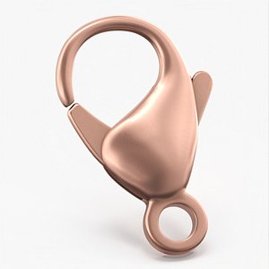 Lobster Claw Clasps Pink 3D model
