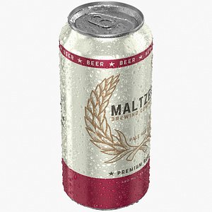 Standard Beer Can With Droplets 440ml