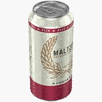 Standard Beer Can With Droplets 440ml