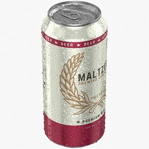 Standard Beer Can With Droplets 440ml