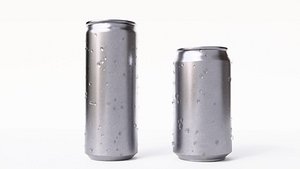 Sodacan 250ml 330ml With Droplets 3D Model