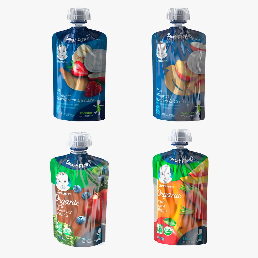 Baby Food Gerber Collection 3 3D model preview