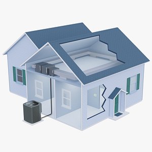 HVAC House Cutaway 3D