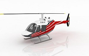 3d helicopter bell 206