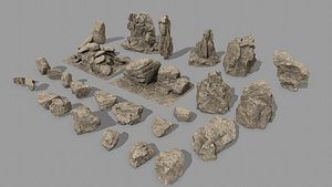 3D model rock